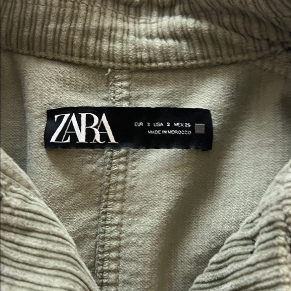 Zara Khaki Corduroy Button-Up Jacket - Picture 2 of 3